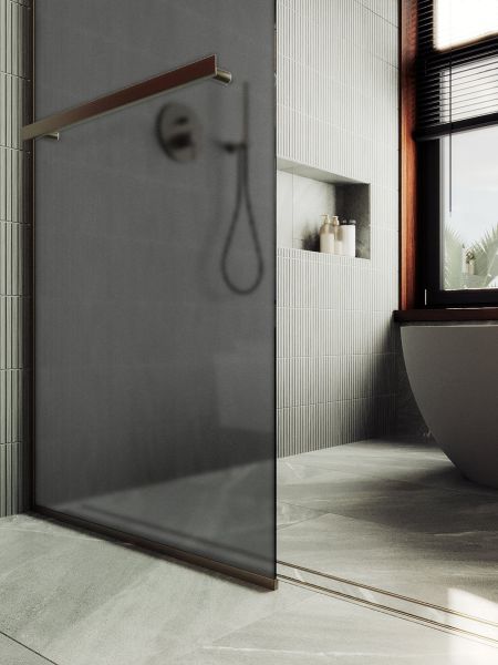 Душевая перегородка MaybahGlass MGD-730-2у 79см бронза